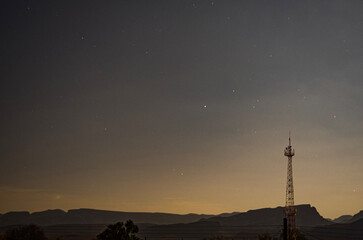 Obraz premium time lapse sunset over the city