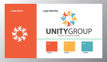 Fototapeta na wymiar community unity company logo
