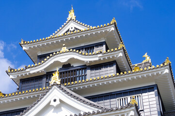 岡山城天守の正面