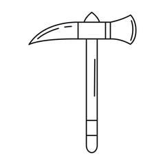 Isolated axe weapon medieval icon Vector