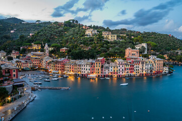 Fototapeta na wymiar Townscape of Portofino by night
