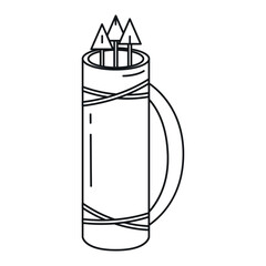 Isolated leather quiver medieval weapon icon Vector