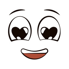 Flat happiness expression with a smile Vector