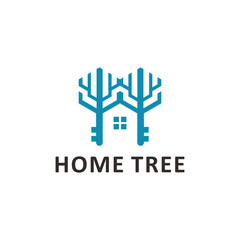 lock home tree logo