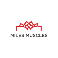 letter mm with flower abstract line logo design