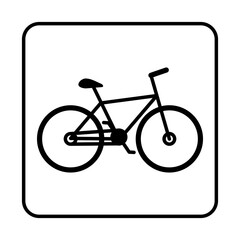 Fototapeta premium bicycle icon on white background