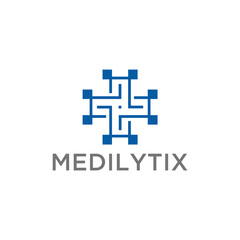 Medical Tech Logo Template Design Vector. Icon. Symbol. Emblem.