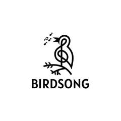 bird logo and musical notes