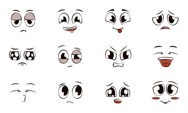Set of different face expression avatars Vector