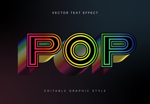 Colourful 3D Text Effect