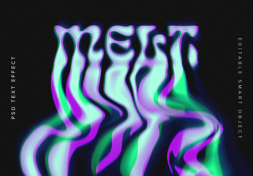 Melting Trippy Text Effect