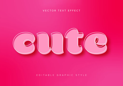 Simple Pink 3D Text Effect