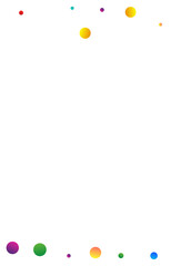 Rainbow Dot Independence Vector White Background.