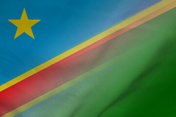 Democratic Republic of the Congo and Solomon Islands national flag international contract SLB COG
