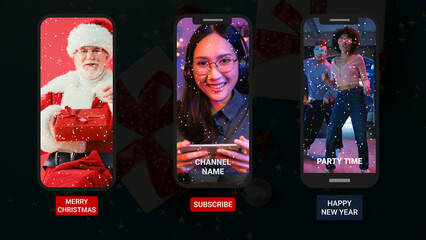 Holiday Christmas Wishes on Phone Graphics