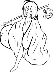 Fun Scary Halloween Coloring pages Coustumes