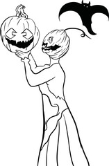 Fun Scary Halloween Coloring pages Coustumes