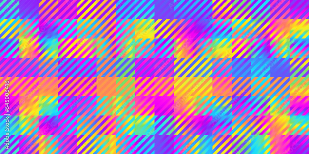 Poster seamless psychedelic rainbow heatmap gradient gingham checker square mosaic pattern background textu