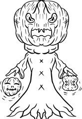 Fun Scary Halloween Coloring pages Coustumes