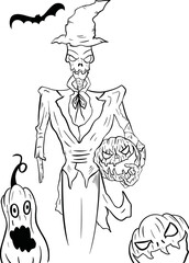 Fun Scary Halloween Coloring pages Coustumes