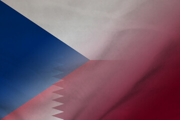 Czech Republic and Qatar state flag transborder negotiation QAT CZE
