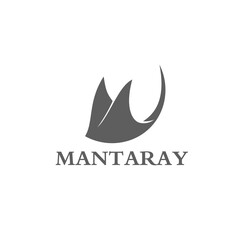 Obraz premium gray stingray vector logo design