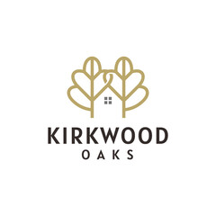 Illustration of Tree House Logo Design Template