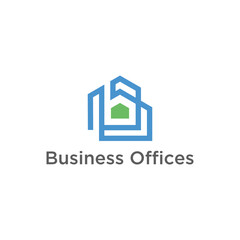 Abstract Initial Letter B Logo. Blue Geometric Shape Lowercase. Usable for Business and Branding Logo