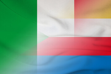 Italy and Comoros official flag international negotiation COM ITA
