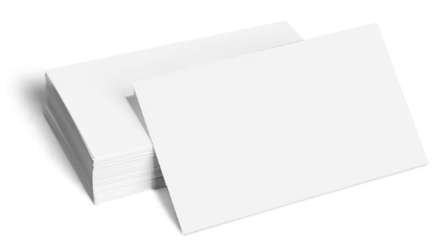 Stack Of Blank White Business cards
