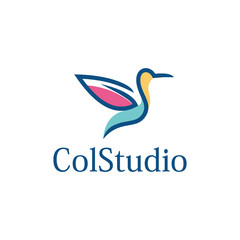 Duck Colorful Logo Illustration Vector Design