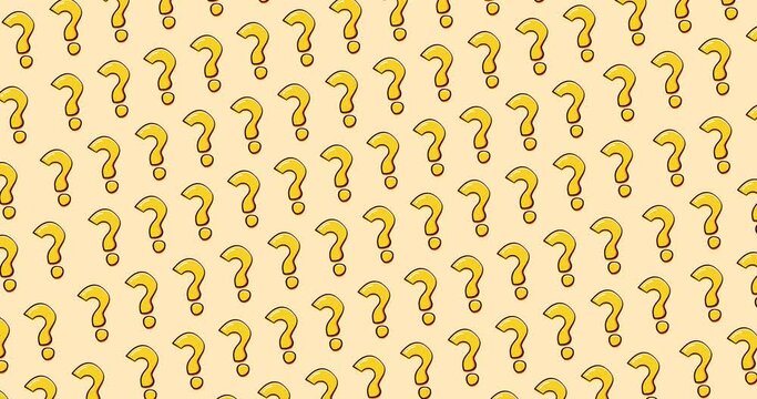 cartoon cute question mark background animation