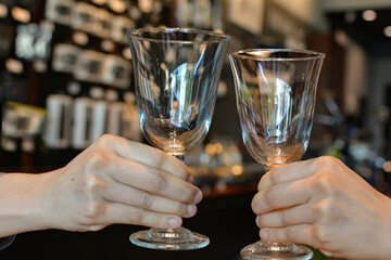 A glass is a glass for holding a drink in hand.