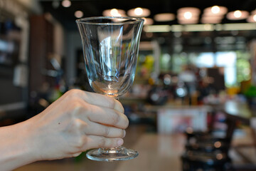 A glass is a glass for holding a drink in hand.