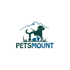 vector logo vector icon mountain and pet