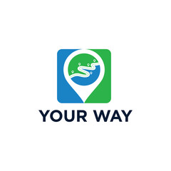 pin location logo design