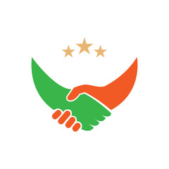 Handshake icon logo design