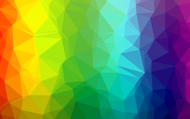 Light Multicolor, Rainbow vector polygon abstract layout.