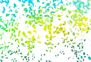 Light Green, Yellow vector texture with random forms.