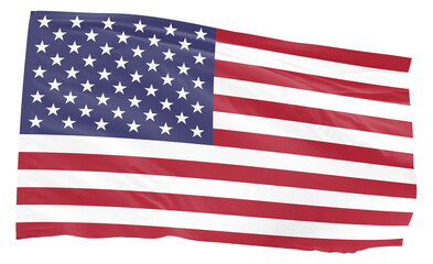 Fototapeta premium USA united states of America waving flag transparent background PNG
