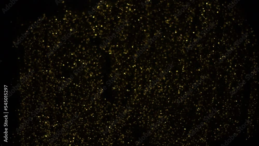 Poster Sparkling star in dark space for video overlay effect. Abstract glitter texture animation for video background