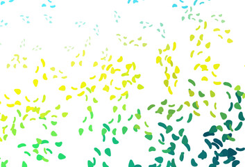 Light Blue, Yellow vector template with memphis shapes.