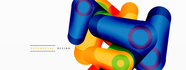 Abstract geometric shapes background. Color shapes composition for wallpaper, banner, background or landing