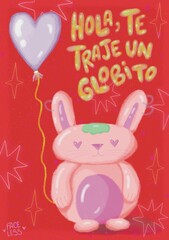 happy birthday card with bunny