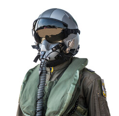 clothing for pilots or pilots suit on transparent background