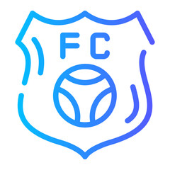 football badge gradient icon