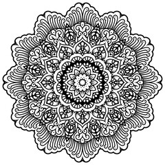 Mandala Shapes Easy For Coloring Vector mandala flower oriental flower pattern illustration