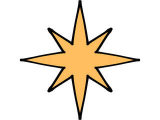 キラキラスターのイラスト素材