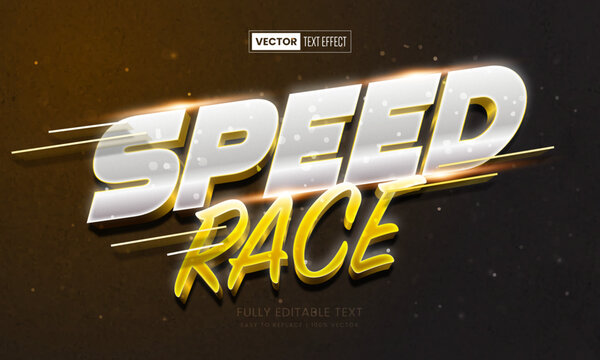 Speed race sport editable text effect