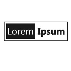 Simple business logo vector illustration on white background. Company logo. Lorem Ipsum.